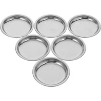 6Pcs Stainless Steel Tea Bag Saucer Drip Tray Reusable Coffee Strainer Bowl Metal Infuser Plate Diffuser Dish Holder Loose Leaf