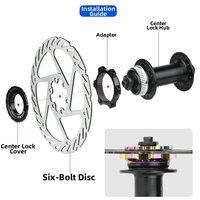 AliExpress NONE Centerlock To 6 Bolt Disc Brake Adapter 6061 Aluminum Hub Converter For Mountain Road Bike Cycling Parts Black Multicolor