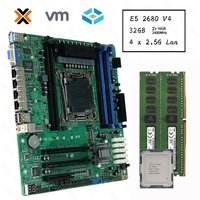 C612 Motherboard Kit Xeon E5 V3 V4 Max DDR4 384GB for Servers Firewalls Vpn Abonnement Virtual Machines Routers 4x2.5GE 10xSATA
