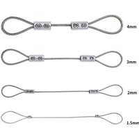 Adjustable 1.5/2/3/4mm steel wire cable, 304 stainless steel wire rope suspension kit for picture suspension