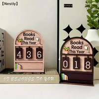 Wooden Book Read This Year Counter Reading Challenge Tracker Bookshelf Club Classroom Decor New Years Gifts For Bookworm ใNestใ