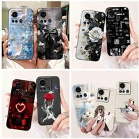 For Itel S18 S663L Case Luxury Flower Rose Cute Rabbit Soft Silicone Back Cover For ITEL S18 S 18 6.6" Phone Protective Case