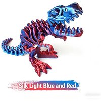 3D Printed Tyrannosaurus Rex Skeleton Fidget Toy Rotatable Dragon Set Dinosaur Crafts Model Kids Birthday Gift Decoration