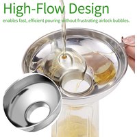 funnel Tube Mason Jar Funnel with Handle Stainless Steel Canning Funnel Regular and Wide Mouth Jars