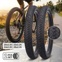 2Pc Bicycle Tires 20 22 24 26 X 2.35 MTB Bike Tyre Heavy Duty Rubber Cycling Outer Wheel Fat Electric Scooter Mountain Bicycle