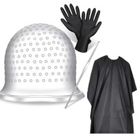 Hair Highlighting Kit, Silicone Highlight Cap Pull Through Caps Hair Coloring Frosting Cap with Hook, for Women Men