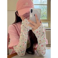 AliExpress NONE Cute Colorful Star Arm Sleeves for Women Breathable UV Protection Polka Dot Summer Driving Cycling Casual Wear Kawaii Sleeves
