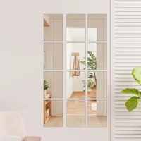 16Pcs Wall Mirror Tiles Acrylic Mirror Flexible Mirror Sheets Self Adhesive Non Glass Mirror Tiles Stickers for Home Wall Decor