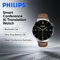 Philips VTR5206 Smartwatch Men Women Wristwatches VoiceTracer AI Meeting Real Time Transcription Smart Watch R10 For Android IOS