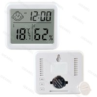 Multifunction Thermometer Hygrometer Automatic Electronic Temperature Humidity Monitor Clock 3.2inch Large LCD Screen