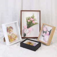 Wood Shadow Box Frame Deep 3d Photo Frame Depth 3cm Specimens Holder Pefect for Dried Flower Picture Shell Insect DIY Home Decor