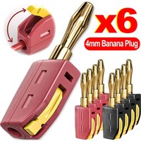 Portable 32A 4mm Banana Plug Solderless Quick Connect High Current Gold-Plated Banana Connectors Audio Copper Speakers Amplifier