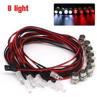 New 2 / 4 / 6 / 8 Lights RC LED Light 70cm Lenght Red White Lights Headlights 3/5mm Night Headlamps For RC Car