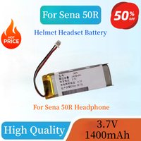 High Quality Brand-New 3.7V 1400mAh Replacement Helmet Headset Battery For Sena 50R Headphone