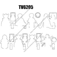 1PCS Action Figures Building Blocks Series TV6205 TV1033 TV1034 TV1035 TV1036 TV1037 TV1038 TV1039 TV1040 Gift Toys
