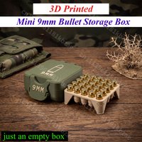 1PC 3D Printed Mini 9mm Bullet Storage Box Great for Bullet Arrangement Desktop Display and Military Enthusiasts Collection