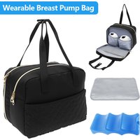 Wearable Breast Pump Bag with Cooler Compartment Portable Breast Pump Storage Bag Breastmilk Cooler Bag for Baby Accessories