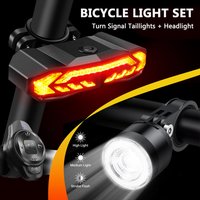 AliExpress Rockbye Bike Headlight and Taillight Anti-theft Alarm Turn Signals Light Waterproof Flashlight USB Charge MTB Road Cycling Accessories