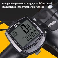 Bicycle Cycling Computer LCD Display Wired Odometer 15 Kinds of Functions Accurate Recording Auto Sleep Replaceable Battery