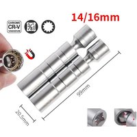 ⭐ Spark Plug Socket Wrench Adapter 14mm16mm Set Universal Joint With Magnetic Flexible Socket Thin Wall 3/8" Car Repair Tool