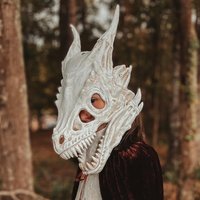 Dinosaur Head Bone Skull Mask Cosplay Animal Movable Jaw Raptor Dragon Latex Helmet Halloween Carnival Party Costume Props Gifts