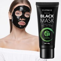Premium Bamboo Charcoal Black Peel Mask Deep Skin Detox Reduce Pore Impurities Shrink Large Open Pores 60g