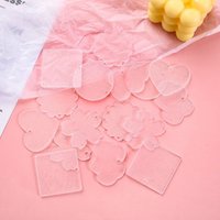 Kawaii Ins Transparent Guka Gradual Acrylic DIY Pendants Photo Display Cards Stationery Photocard Keychain
