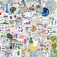 100PCS Cartoon Biology Graffiti Stickers Decorative Guitar Notebook Luggage DIY Waterproof Stationery Reward