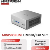 MINISFORUM Mini PC UM870 Slim AMD Ryzen 7 8745HMini Computer Window 11 DDR5 32GB 1TB SSD UM680 Slim AMD Ryzen 7 6800H Gaming PC