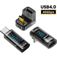 140W USB C to C Adapter 40Gbps 8K@60Hz 90 Degree Converter Digital Display Type C Adapter Connector for Thunderbolt 4/3 MacBook