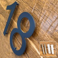 Numéros de maison en acier inoxydable, 150mm/200mm, signes d'adresse extérieurs, grandes plaques de porte flottantes en métal de 8 pouces, plaques nominatives de jardin et de rue
