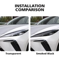 Anti-Scratch TPU PPF Headlight Cover for MG4 EV 2025-2026 High Gloss Smoke Black Pre-Cut Vinyl Wrapping Protection Film Kit