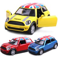 For BMW MINI COOPER S Alloy Car Model Toy Vehicles Kids Mini Model Toy Pull Back Car Toy Vehicles Miniature Scale 1: 32 Ornament