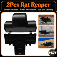 2Pcs Reusable Dual Tunneled Rat Trap Covered Snap Trap Detachable Bait Box Humane Kill Pet Safe Pest Control for Mice Chip