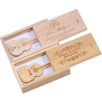 JASTER Wooden Guitar USB Flash Drive 64GB Free Custom Logo Pendrive 32GB Music Memory Stick 16GB U Disk Photography Studio Gift