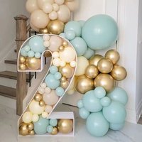 Number Letter Mosaic Balloon Filling Box DIY Alphabet KT Board Balloon Frame Baby Shower Birthday Party Wedding Backdrop Decor