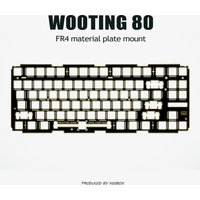 Keebox Wooting80 Positioning Plate For Mechanical Keyboard PCB HE Magnetic Effect Switch Keyboard Fr4 Silver Carbon Fiber 1.5mm