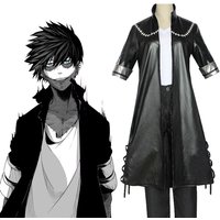 Anime My Hero Academia OCHACO URARAKA Dabi Cosplay Boku No Hero Academia Trench Pants Full Set Halloween Party Costume With Wig
