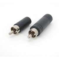 1Pcs RCA Male Plug to 6.35mm 6.5mm to 3.5mm 3Pole Stereo Female Jack Adapter 6.35 3.5 Audio M/F Connector Black a