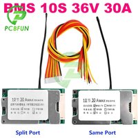 BMS 10S 36V 30A Lithium Battery Charge Board PCB 18650 Battery Balanced Protection Board Li-ion Cell Balancer for Electric Car