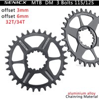 Plateaux pour manivelle à montage direct, plateaux VTT, compatible Eagle, Genicx 10s, 11s, 12s,7075AL CNC, décalage 3mm, 6mm