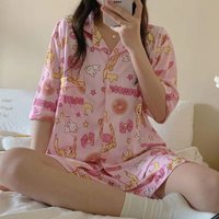 New Kawaii Sailor Moon Pajamas Anime Women Summer Cartoon Student Short Sleeve Suit Ins Cute Sweet Loungewear Birthday Gifts