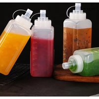 Large Diameter Plastic Squeeze Sauce Bottle Multifunctional Jam Salad Seasoning Ketchup Condiment Dispenser Kitchen Gadget