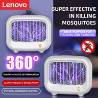 Lenovo Rechargeable UV Electric Mosquito Killer Lamp Powerful 360° Fly Trap Zapper Portable Bug Zapper Indoor for Home Camping