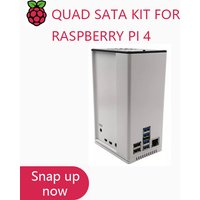 QUAD SATA KIT FOR RASPBERRY PI 4 Easily build your own NAS Network Storage Server KI