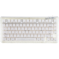 KiiBOOM Jade75 QMK/VIA 75% Hot-Swap Tray-Mounted Wired/BT/2.4GHz Wireless CNC+UV Resin Molding Mechanical Keyboard RGB Backlight