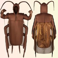 Adult Cockroach Cosplay Costume Halloween Props Funny Unique Clothes Assorted Sizes for Party And Performance Simplicity Style