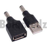 BolantedzUSB A To 5.5*2.1mm DC Jack Adapter Connector for Router Mini Fan Speaker DC 5.5x2.1mm Male to USB Power Plug Converter