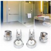 Bath Hinge Brackets For Shower Screens Robust ABS Material With Chrome Finish Designed For 6mm Glass Stability