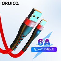 66W 6A Fast Charger Type C Cable USB C 1m 2m 3m Nylon Cable For iPhone 13 12 Xiaomi Huawei Samsung iPad For iphone charger Cable